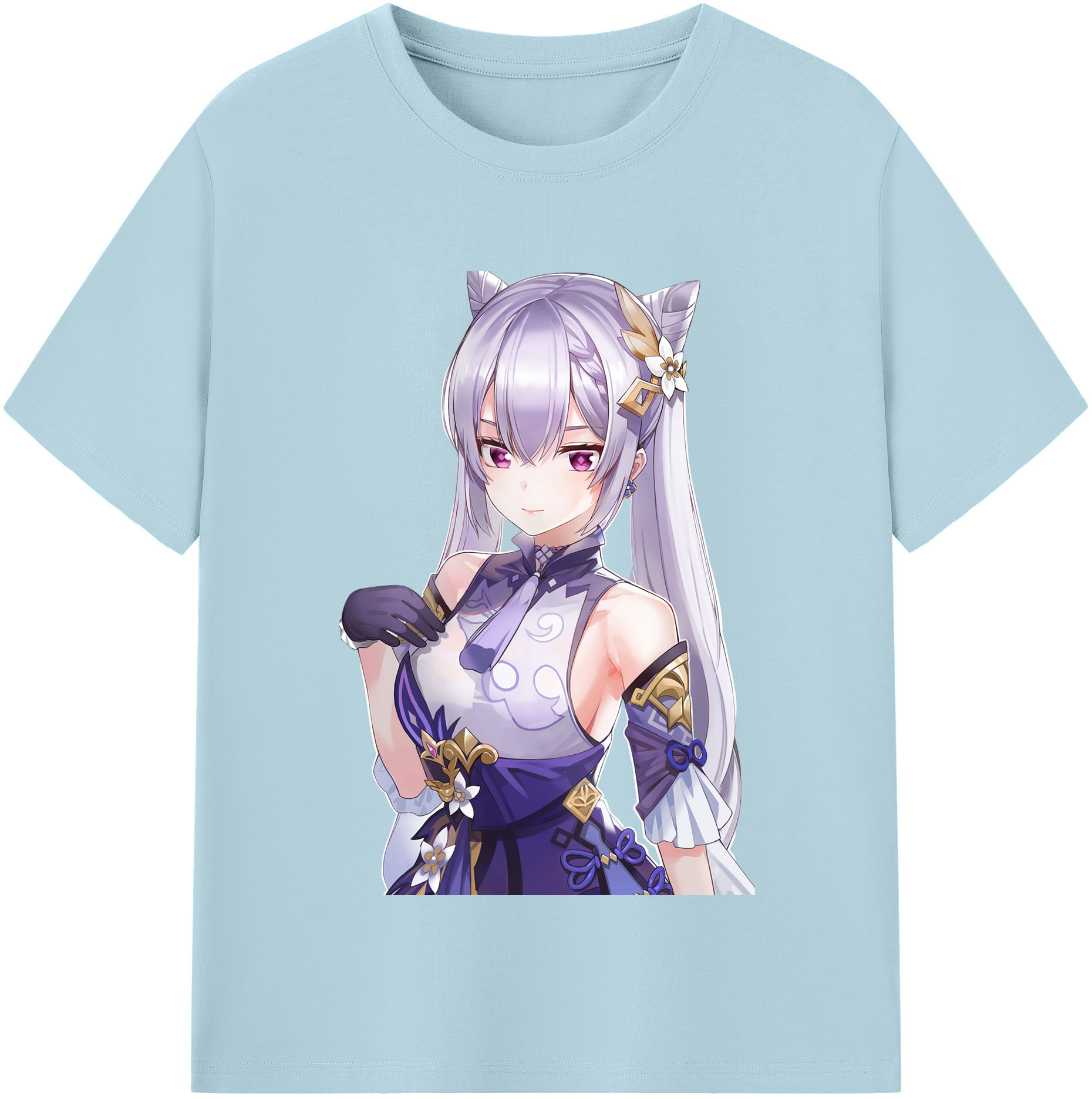 げんし神 刻晴 こくせい genshin Kokusei 綿100％半袖Tシャツ（フロントプリント）